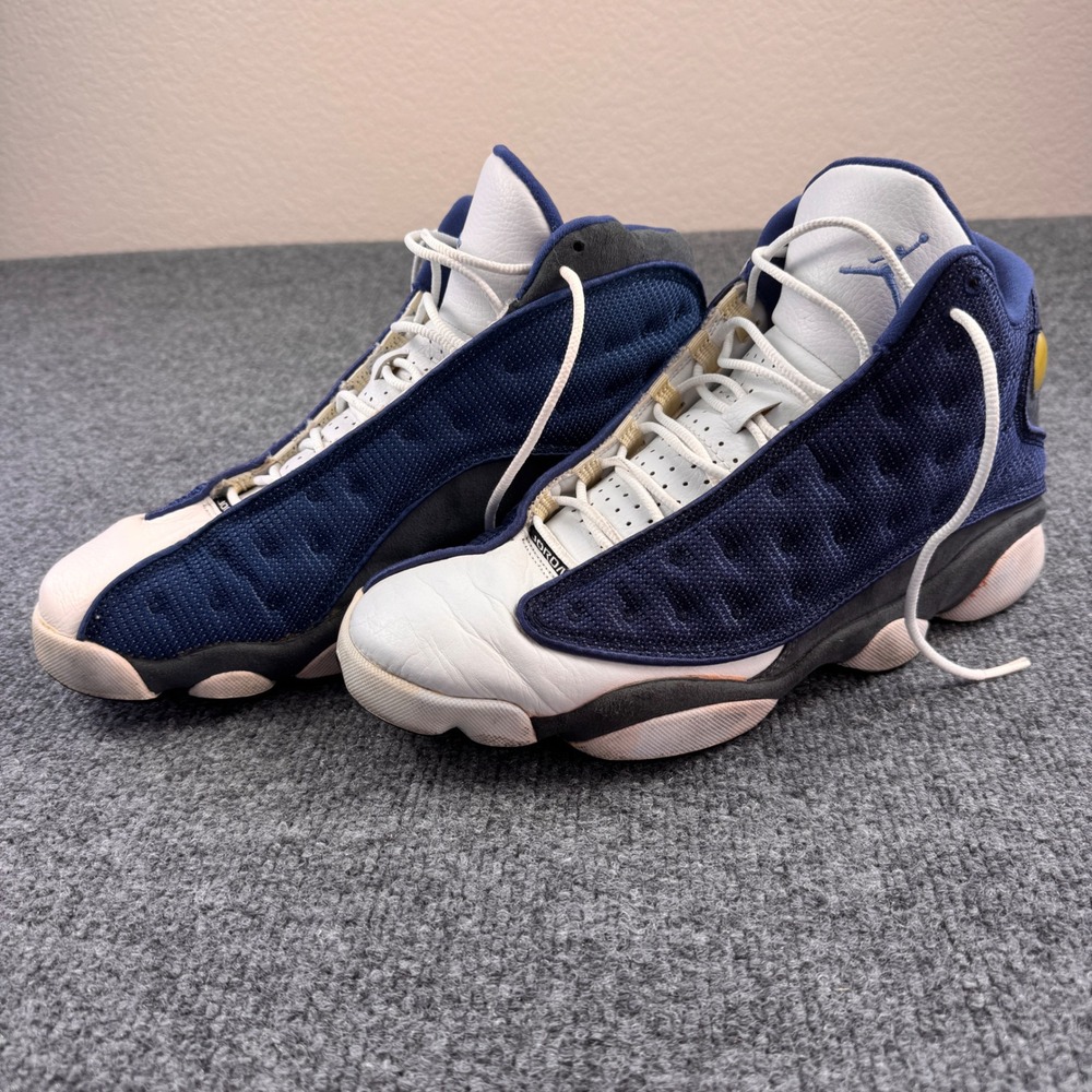 Jordan 13 Retro Flint Mens 10.5 Navy Grey White Good 2005 Release 310004-441